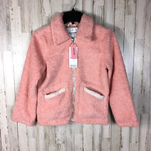 Urban Republic Soft Pink Fleece Full Zip Jacket L - Picture 2 of 7